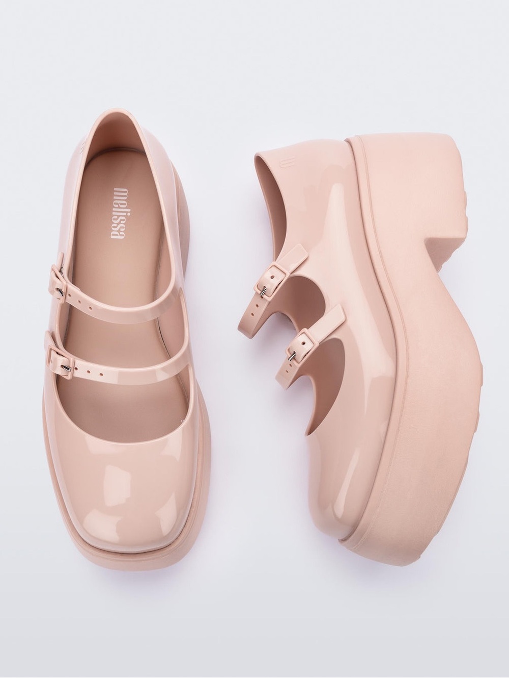 Melissa | Farah Jelly Platform Mary Jane in Pink, size 8US/39EU/6UK